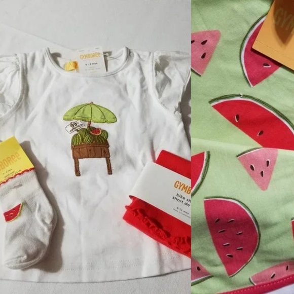 Gymboree Sweet Watermelon NWT Vintage 2005 Blanket, shirt, socks shorts. - Picture 1 of 4